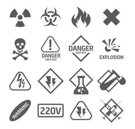 Danger Tattoo, 2023 Prompts, Danger Symbol, Car Sticker Ideas, Icon Tattoo, Inktober 2023, Animation Ideas, Iconic Symbols, Send Help