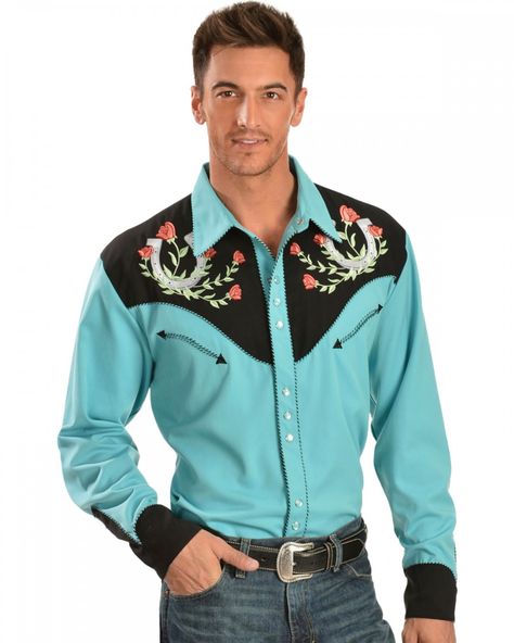 Cow Boy Outfit, Western Wear Men, Embroidery Shirt Men, Mens Western Wear, Cowboy Outfit, Vintage Western Wear, Mens Western, Cowboy Stuff, Turquoise Western