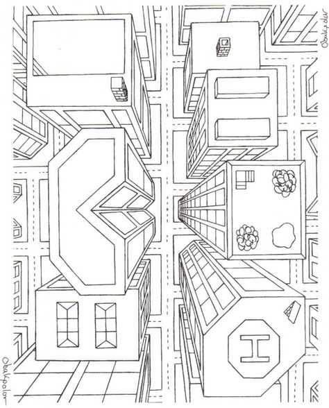 city bird's eye view drawing | Response to critique me please! Oct. 2nd, 2009 @ 10:56 AM Reply Bird Eye View Drawing, City Birds Eye View, Birds Eye View Drawing, Perspective City, Birds Eye View City, Bird Eye View, Perspective Lessons, View Drawing, 1 Point Perspective