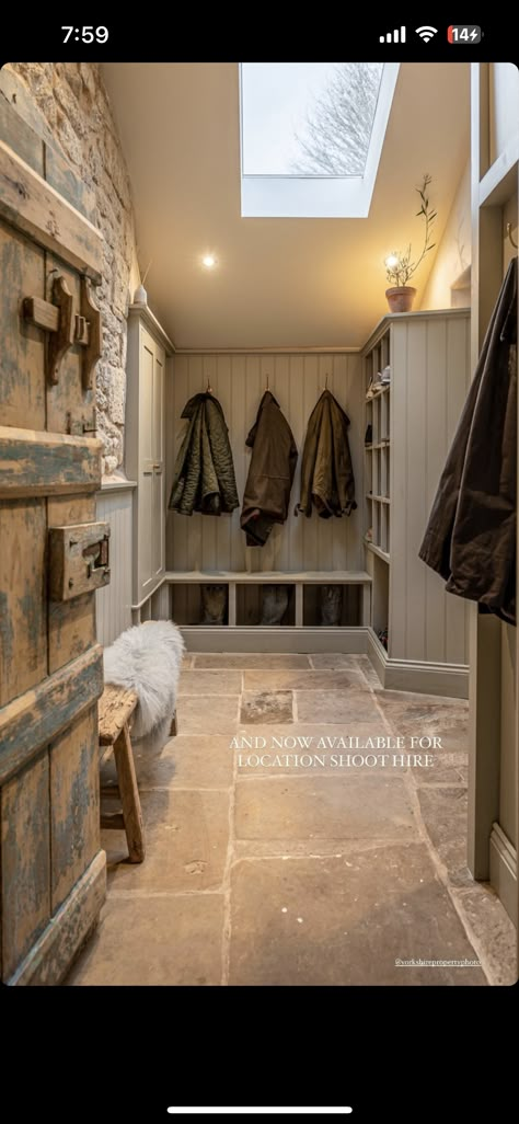 Boot Room Entrance Hall, Mill House Renovation, Barn Conversion Bedroom, Barn Conversion Interiors, Uk Houses, Cotswold House, Minimalist Living Room Ideas, Country Kitchen Ideas, Living Room Minimalist