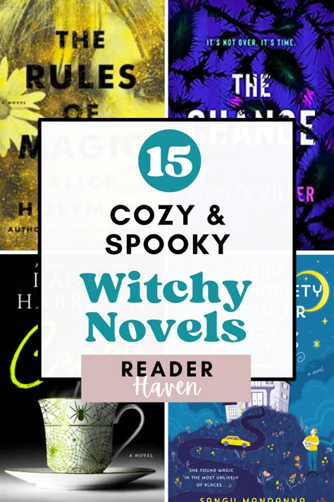 Whether you're looking for a witchy novel for spooky season or a cozy fantasy book with witches, these are the best witchy fiction books to read for Halloween or anytime of year! Best Witchy Books, Cozy Witch Books, Witchy Books To Read, Cozy Halloween Books, Witchy Novels, Books To Read Fantasy Novels, Halloween Reads, Books For Halloween, Fall Reads