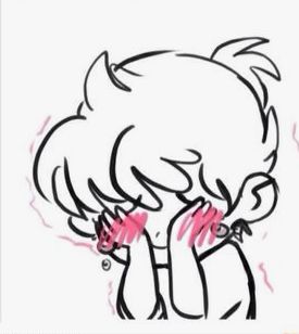 Happy, unsure, embarrassed, blushing, shy, head in hands, hiding face Blushing Anime, Blushing Face, Face Drawing Reference, Hiding Face, Creative Drawing Prompts, Figure Sketching, Chibi Drawings, Art Prompts, Art Base