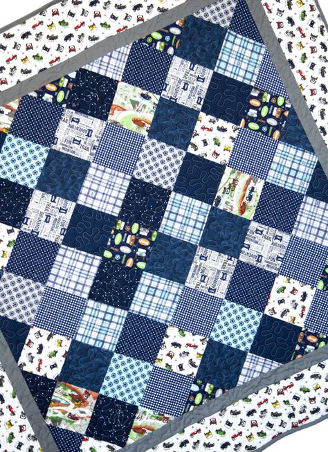 Jeep – Charm on Point Quilt + FREE Tutorial! – Riley Blake Designs Charm Pack Baby Quilt, Jeep Quilt, Charm Pack Quilt Patterns, Charm Quilts, Boys Quilt Patterns, Charm Square Quilt, Charm Pack Quilt, Charm Pack Quilts, Modern Baby Quilt