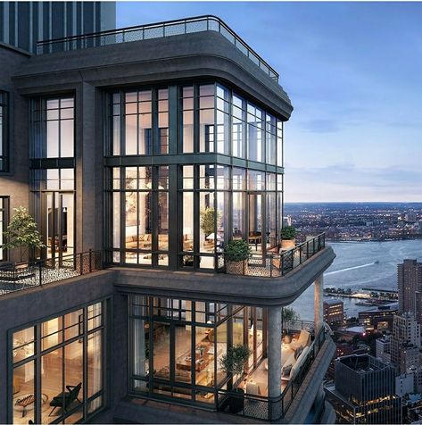 Penthouse Outside, Luxury Apartments Exterior, Penthouse Exterior, Cozy Penthouse, Penthouse Aesthetic, Penthouse Luxury, Penthouse View, City Penthouse, Woolworth Building