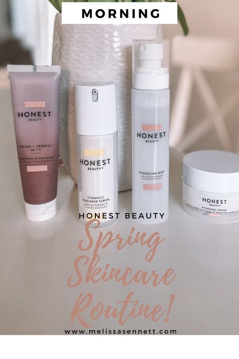 Honest Beauty Skincare, Honest Skincare, Skincare Routine Steps, Morning Skincare Routine, Face Routine, Night Time Skin Care Routine, Nighttime Skincare, Organic Lip Balm, Morning Skincare