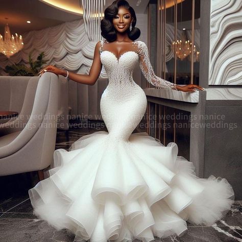 Lobola Celebration, African Bridal Dress, Wedding Dresses Ideas, Glam Wedding Dress, 2024 Wedding Dresses, Wedding Dresses Mermaid Sweetheart, Wedding Dresses 2024, Wedding Dress Bustle, Wedding Dress Organza