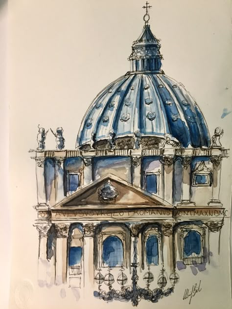 Sketchbook Architecture, Architecture Drawing Sketchbooks, Istoria Artei, Building Sketch, Gcse Art Sketchbook, Building Drawing, Watercolor Architecture, Architecture Sketchbook, Architecture Design Sketch