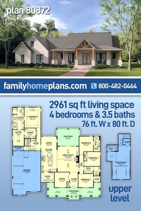 Modern Farmhouse Rambler House Plans, His And Her Bathroom Floorplan, House Plans For Family Of 5, Open 4 Bedroom Floor Plans, 4 Bedroom Plus Office House Plans, Ranch 4 Bedroom Open Floor Plan, House Plan For Family Of 6, 4 Bedroom Office House Plans, 4 Bedroom 3 Bath House Plans Open Floor