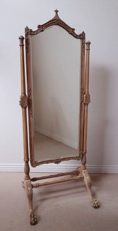 A 19th century, pale mahogany antique cheval mirror. An unusual model, all hand carved decorations, with lion's paw feet. The actual antique mirror is in very good condition, as is the strong frame. A decorative, late Victorian antique cheval mirror. Yorkshire Dales National Park, Cheval Mirror, Lion Paw, Antique Mirror, 19th Century, Hand Carved, Carving, Mirror, Frame