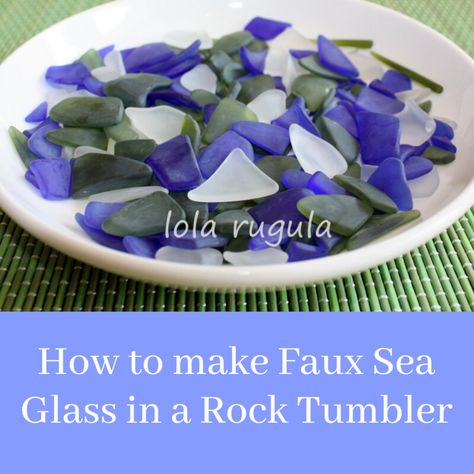 Sea Glass Diy, Broken Glass Crafts, Glassware Crafts, Sea Glass Mosaic, Sea Glass Art Projects, Rock Tumbling, Rock Tumbler, Glass Rocks, Decoupage Diy