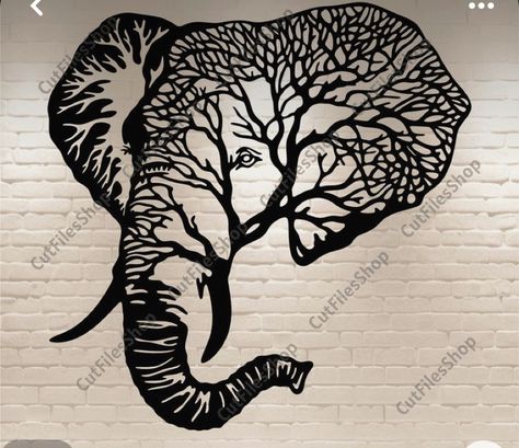 Cricut Metal Projects, Elephant Svg, Laser Cut Decor, Cnc Art, Laser Printing, Cut Animals, Cnc Design, Decor Stickers, Cnc Plasma