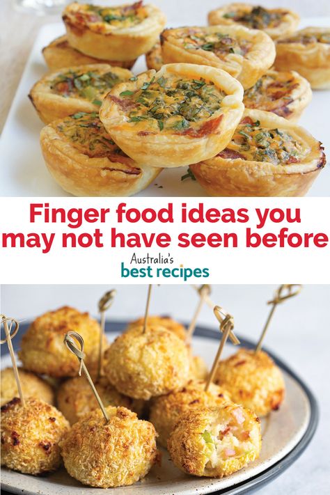 Take your party food to the next level with new ideas for canapes and nibbles. There’s new spins on sausage rolls, cheesy bites, mini pastries and more. Pre Dinner Nibbles Ideas, Party Nibbles Finger Foods, Simple Canapes Easy Recipes, Easy Nibbles For Party, Canapes Ideas Appetizers, Savory Bites For Afternoon Tea, Pre Dinner Nibbles, Canapes Ideas Easy, Substantial Canapes