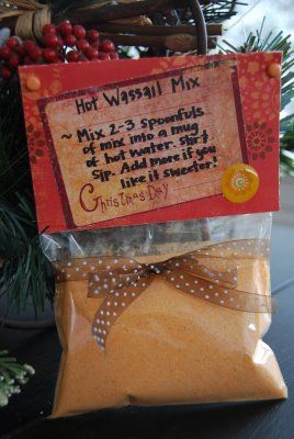 Homemade wassail mix to give to family and friends. Spice Tea Mix, Jar Mixes, Wassail Recipe, Homemade Dry Mixes, Diy Mixes, Dry Mixes, Gifts In A Jar, Homemade Mixes, Drink Mixes