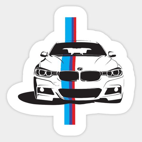 BMW - Bmw - Sticker | TeePublic Stekars Design, Disney Car Stickers, Cool Car Stickers, Bmw M5 F10, Marvel Art Drawings, Bmw Design, Bmw Black, Christmas Scrapbook Pages, Bmw 6 Series