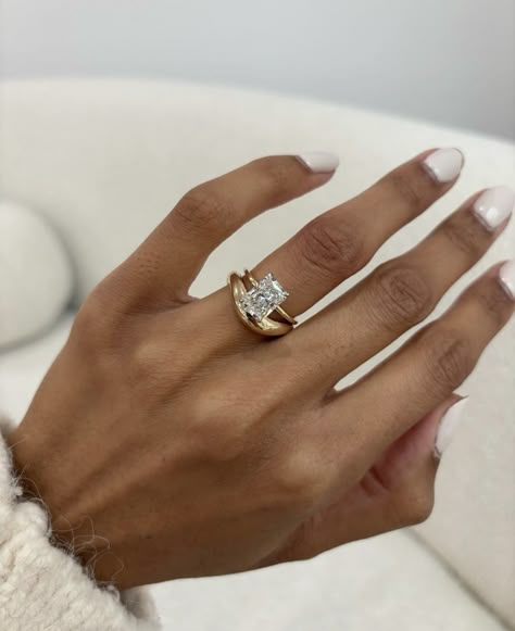 Save For Wedding, Solitare Engagement Ring, Solitaire Engagement Ring Set, Radiant Cut Diamond Ring, Radiant Ring, Dream Wedding Ring, Ring Cuts, Radiant Engagement Rings, Future Engagement Rings