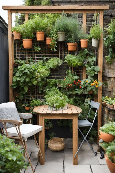 Small Garden In Apartment, Flowers On Terrace, Professional Garden Design, Small Shaded Garden Ideas, Garden Rental Ideas, Plants Outside Front Door Apartment, Small Potted Garden, Flower Garden Small Space, Backyard Plants Ideas