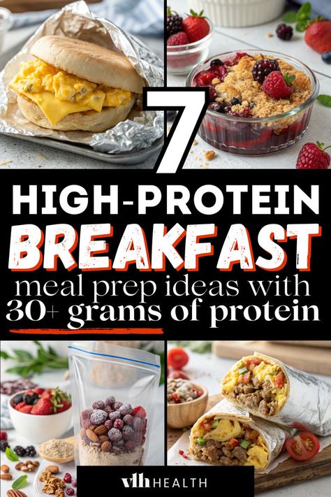 high protein breakfast meal prep Good With High Protein, Breakfast Ideas Healthy Make Ahead High Protein, Wrestling Breakfast Ideas, Non Meat Protein Breakfast, Protein Breakfast Prep Ideas, Healthy Meals High In Protein, Good Protein Meal Preps, Healthy Prepped Breakfast, Protein Breakfast Recipes On The Go