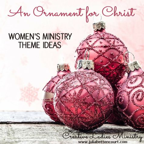 Ornament for Christ: Christmas Theme Ideas Christmas Devotionals, Christmas Devotions, Ladies Christmas Party, Christmas Party Theme, Glow Worms, Christmas Classroom Treats, Retreat Themes, Church Christmas Party, Games For Ladies