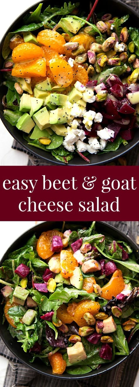 Beet Mandarin Orange Salad, Honey Poppyseed Dressing, Beer Salad, Steamed Beets, Beet And Goat Cheese Salad, Beet Goat Cheese Salad, Beet Goat Cheese, Raw Meals, Salad Quinoa