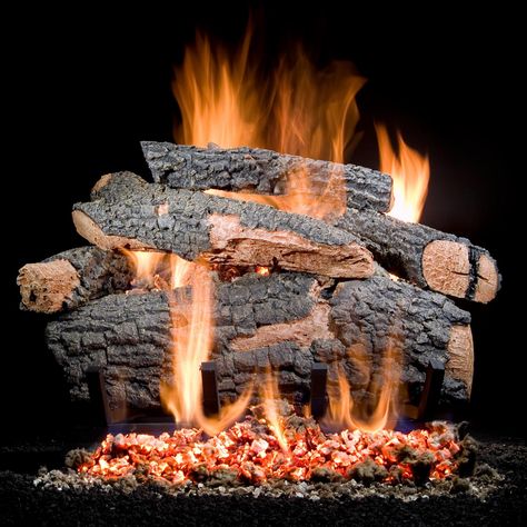 Golden Blount 24-Inch Big Tex Vented Natural Gas Log Set - Match Light Golden Blount 24-Inch Big Tex Vented Gas Log Set Glowing Embers, Paul Bunyan, Masonry Fireplace, Gas Log Sets, Gas Fireplace Logs, Ceramic Fiber, Gas Logs, Wood Burning Fires, Bbq Grills