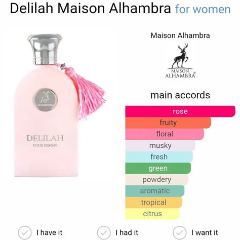 Delilah is a powdery floral scent with notes of rose and litchi. It lasts and projects very well for a perfume with it's DNA as it is very light and feminine leaning. Delilah 100ml - Ksh 2000. Delilah 5ml - Ksh 250. #smellinggoodisgoodbusiness #lattafakenya #arabperfumeskenya Perfume Notes, Perfume Lover, Floral Scent, Very Well, Good Things, Floral, Quick Saves