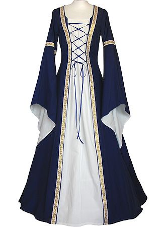 Yes please! I don't know where I'd wear it, but I totally would!!! :D dornbluth.co.uk - medieval dresses Gaun Abad Pertengahan, Medieval Gown, Medieval Dresses, Medieval Clothes, Medieval Costume, Old Dresses, Medieval Clothing, Medieval Dress, Medieval Fashion