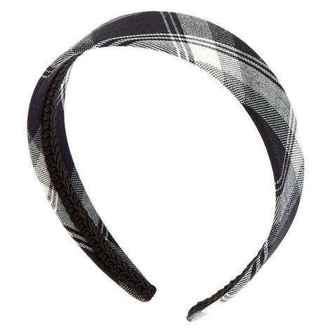 Black And White Accessories, Accessories Png, Crochet Hairband, Plaid Headband, Gray Headband, Headband Black, Cute Headbands, Gothic Accessories, Biker Chic