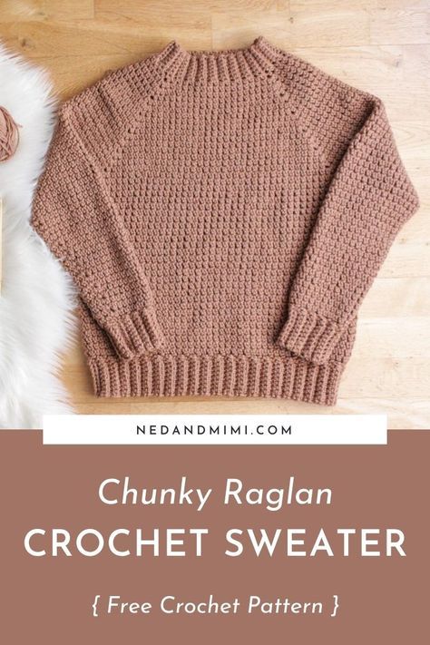 Cute Chunky Knit Sweater, Chunky Top Down Sweater, Winter Sweater Crochet Pattern Free, Winter Top Pattern Sewing, Easy Crochet Plus Size Sweater Pattern Free, Weight 6 Yarn Crochet Sweater, Crochet Sweater Top Down Free Pattern, Super Bulky Crochet Sweater Pattern Free, Crochet Sweater Beginner Pattern