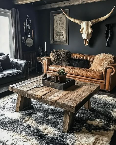 Western Living Room Ideas, Western Style Living Room, Modern Western Home Decor, Vintage Western Decor, Western Living Room Decor, Gothic Western, Western Living Room, Western Gothic, Western Rooms