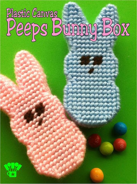 Plastic Canvas Pattern – Easter Peeps Plastic Canvas Easter, Peeps Candy, Plastic Canvas Box Patterns, Easter Canvas, Plastic Canvas Pattern, Easter Bunny Basket, Basket Uses, Bunny Basket, Plastic Canvas Patterns Free