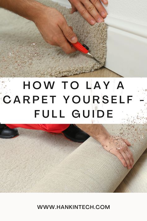 If your a hands on person then why pay a carpet fitter when there's a good chance you could lay a new carpet yourself. Here's my full guide on how to lay a new carpet. #carpet #floor Laying Carpet Diy, Carpet Installation Diy, How To Replace Carpet, How To Install Carpet Diy, How To Lay Carpet Diy, How To Install Carpet, Installing Carpet Diy, Carpet With Rug On Top, Install Carpet Diy