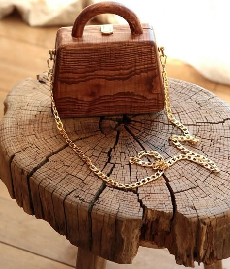 Wooden Fashion, Wooden Handle Bag, Wood Bag, Wooden Purse, Lizzie Hearts, The Thieves, Wooden Bag, Street Style Bags, Work Accessories