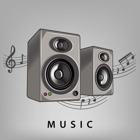 Music speaker icon. Cartoon illustration of music speaker vector Speaker Vector, Speaker Icon, Music Speaker, Music Speakers, Speaker Stands, Cartoon Illustration, Vector Art, Speaker, Vector Free