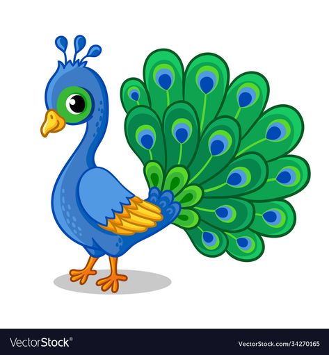 Peacock Cartoon Drawing, Cute Peacock Drawing, Peacock Images Beautiful, Peacock Drawing For Kids, Peacock Drawing Easy, Peacock Cartoon, Peacock Clipart, Peacock Vector, Silhouette Sport