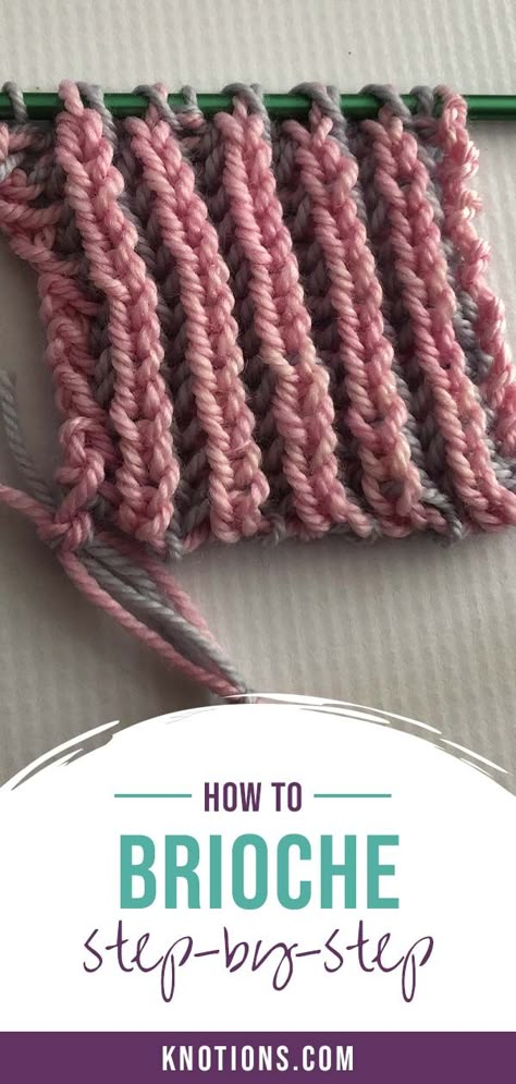 Different Knitting Techniques, How To Brioche Knit, Brioche Knitting Patterns Free Tutorials, Brioche Knit Scarf, Brioche Knitting Tutorial, Brioche Scarf Pattern Free, Brioche Stitch Knitting, Knit Look Crochet Stitch, Brioche Knitting Patterns Free