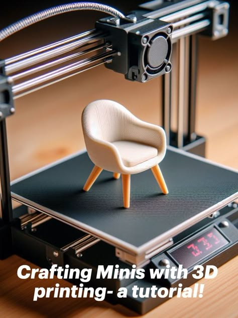 creating miniatures with 3D printing Miniature 3d Print, 3d Printing Ideas For Beginners, 3d Printing Miniatures Doll Houses, Cool 3d Printing Projects, 3d Print Dollhouse Furniture, Mini 3d Printer Ideas, 3d Printing Dollhouse Miniatures, 3d Print Miniatures, 3d Printing Aesthetic