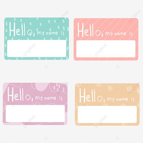 Name Tag Png, Pink Name Tag Template, Name Tag Design For Notebook, Pink Name Tag, Pastel Name Tags, Cute Names, Name Tags, Clipart Images, Color Names