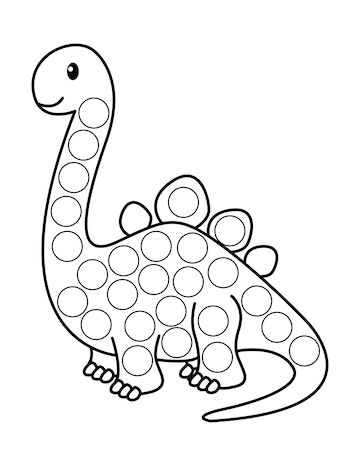 Dinosaur Dot Painting, Dinosaur Dot Art, Dot Dauber Printables Free, Dinosaur Dot To Dot Printables, Dot Marker Coloring Pages, Dinosaur Activity Sheets, Q Tip Dot Painting Printables Free, Printable Dot Marker Sheets, Dot Pages Printable