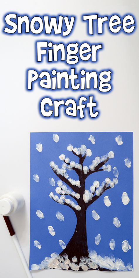 Tree Finger Painting, Winter Art Project, Winter Activities For Toddlers, Snow Crafts, Winter Crafts Preschool, Weather Crafts, Winter Activities Preschool, January Crafts, Baby Art Projects