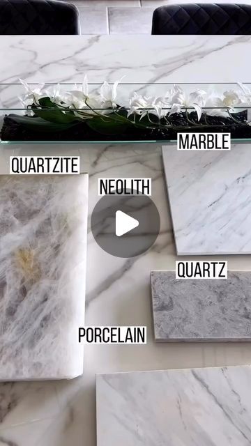 BLUR Design & Lifestyle on Instagram: "Considering turmeric stains EVERYTHING, testing it on different countertop types was essential. Porcelain and Neolith can be easily cleaned with glass cleaner, while for other materials, a mixture of equal parts baking soda and some vinegar works well. 🙌

We have quartzite, quartz, marble, porcelain, and Neolith counters all set up for testing—all sealed and ready to go.

Quartzite is a natural stone and very porous. Depending on where the slab is from, its porosity can vary greatly. But despite quartzite being generally durable, it’s prone to staining due to its natural makeup.

Marble, similar in terms of natural composition, is also porous and prone to staining as substances get trapped beneath the surface. While sealing marble is crucial, acids c Quartz Vs Quartzite Countertops, Porcelain Slabs Kitchen, Natural Stone Countertops Kitchen, Countertop Types, Outdoor Countertops, Marble Quartz Countertop, Best Countertop Material, Quartzite Kitchen Countertops, Countertop Quartz