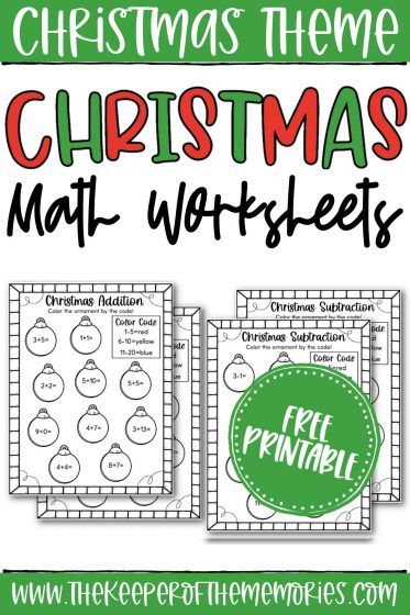 Practice addition and subtraction with your kids using these Free Printable Christmas Math Worksheets. These no-prep printable Christmas Worksheets are perfect for building important early math skills with your kids this winter. Grab yours today! #christmas #kindergarten #math #addition #subtraction Christmas Math Craft Kindergarten, Christmas Math Worksheets 2nd Grade, Christmas Math Activities 2nd Grade, Christmas Subtraction Kindergarten, Christmas Math Worksheets First Grade, Kindergarten Christmas Worksheets Free, Christmas Math Kindergarten Free, Christmas Addition Kindergarten, Color By Number Christmas Printable Free