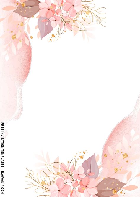 Download 7+ Beautiful Birthday Invitation Templates With Blush Pink Watercolor Floral #free #freeinvitation2019 #birthday #disney #invitations #invitationtemplates Pink Floral Background Pastel, Beautiful Birthday Card Ideas, Floral Template Backgrounds, Birthday Invite Template Free, Pink Birthday Invitations Template, Pink Invitation Template, Pink Flower Background, Birthday Invitation Background, 75th Birthday Invitations