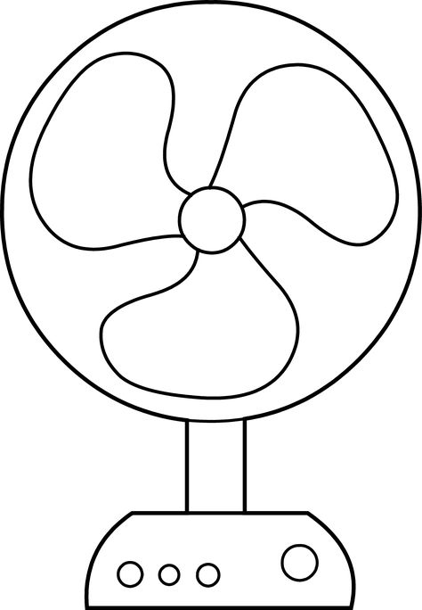 Fan Clip Art Black and White Fan Clipart, Fan Drawing, Easy Cartoon Drawings, Black Ceiling Fan, Kids Coloring Book, Simple Cartoon, Clipart Black And White, Art Drawings For Kids, Line Illustration