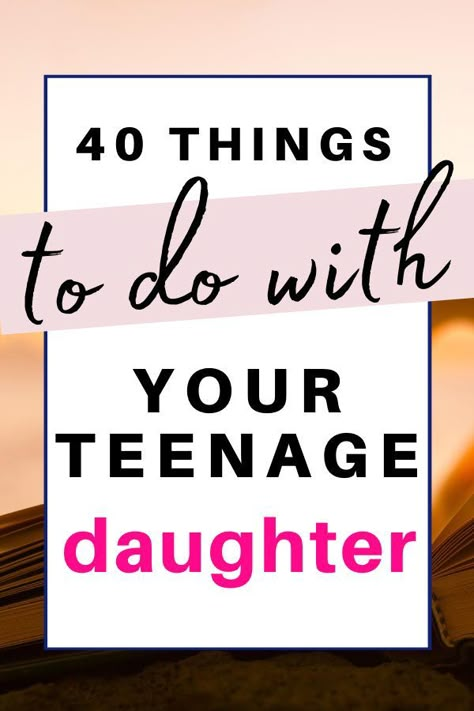 Quality one-on-one time with individual children is key to making each little feel special – especially as they grow older. Here’s a list of 40 things to do with your teenage daughter in case you are looking for fun ways to reconnect with your special girl. Mom Daughter Dates, Mommy Daughter Activities, Mommy Daughter Dates, Mother Daughter Activities, Mother Daughter Dates, Daughter Day, Daughter Activities, Mother Daughter Date Ideas, Mother Daughter Bonding