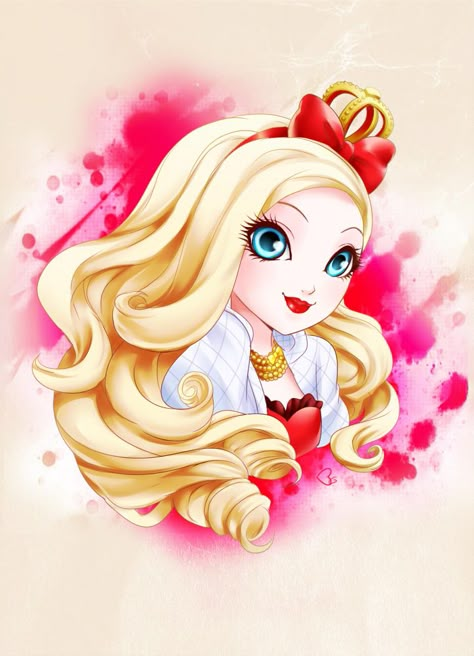 APPLE WHITE - Ever After High by KagomesArrow77.deviantart.com on @deviantART Ever After Dolls, Lizzie Hearts, High Characters, Raven Queen, Apple White, Desenho Tattoo, Ever After High, High Art, Drawing Tutorials