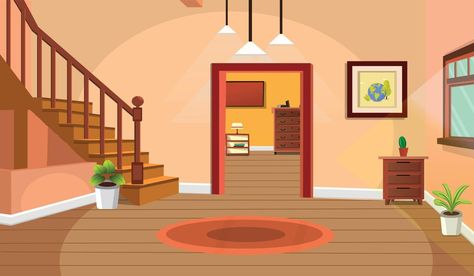 Inside Of A House, Inside Of House, Home Art Studios, Living Room Clipart, Living Room Cartoon, Bedroom Cartoon, Home Gym Design Garage, Inside A House, House Cartoon