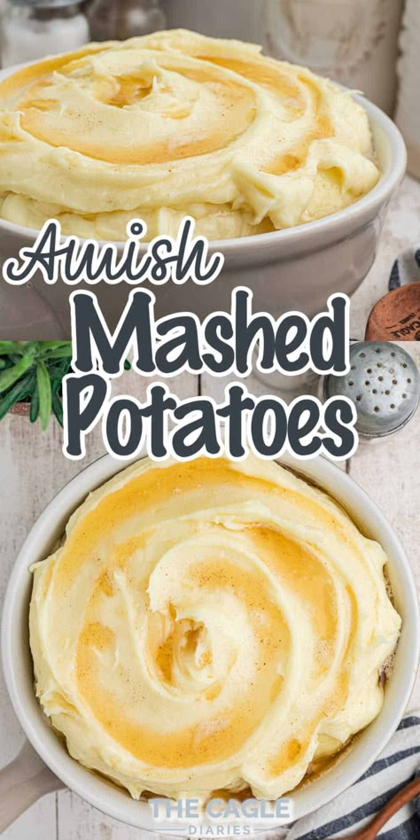 Meat Potatoes And Vegetables, Amish Side Dish Recipes, Amish Mashed Potatoes, Pa Dutch Potato Filling, Southern Mashed Potatoes Recipe, Amish Meals, Country Meals, Amish Noodles, Caramelized Chicken