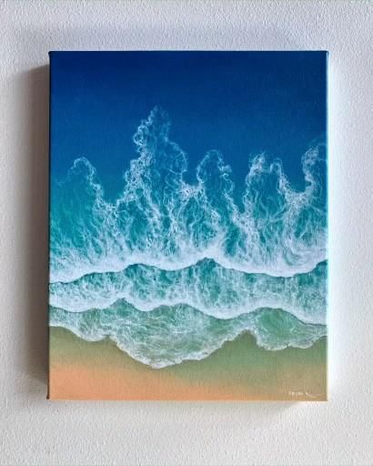 Scape Painting, Texture Artwork, Ocean Landscape Painting, Beach Art Painting, Sky And Sea, Painting Palette, Ocean Canvas, Painting Beach, Canvas Painting Tutorials