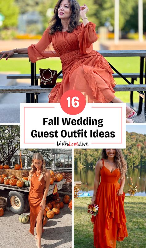 Embrace autumn elegance! 🍂✨ Discover stunning outfit ideas perfect for fall weddings. From cozy layers to vibrant colors, find the ideal look to celebrate love in style. Get inspired by our curated collection of fall wedding guest outfits. Don’t forget to save this pin for your next event! Autumn Guest Wedding Outfits, Maxi Dress Winter Outfit, Dress Winter Outfit, Casual Fall Wedding, Fall Wedding Guest Outfit, Blue Fall Wedding, Fall Wedding Attire, Short Yellow Dress, Buy Wedding Dress Online