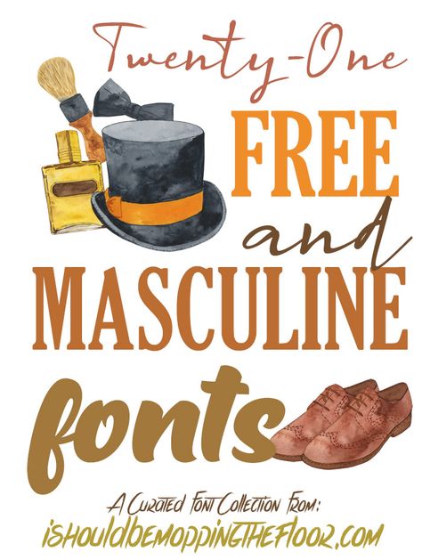 21 Free Masculine Fonts: these manly fonts are perfect for invitations, logos, projects, and more. Includes helpful font pairing tips. Masculine Script Fonts, Tattoos Alphabet, Manly Fonts, Tattoos Names, Sophisticated Fonts, Font Pairing Ideas, Masculine Font, Free Tattoo Fonts, Alphabet Cursive